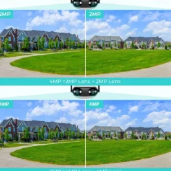 IP Camera 4K 8MP Panoramic 180° Wide View Angle Outdoor Wifi Surveillance Camera Night Vision CCTV Security Protection