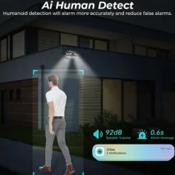 IP Camera 4K 8MP Panoramic 180° Wide View Angle Outdoor Wifi Surveillance Camera Night Vision CCTV Security Protection