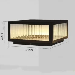 IP54 Outdoor Pillar Lights Fixtures Square Fence Column Post Lights for Courtyard Decoration Simple Pillar Lantern Pillar Lights Walkways, Garden