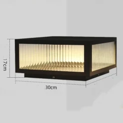 IP54 Outdoor Pillar Lights Fixtures Square Fence Column Post Lights for Courtyard Decoration Simple Pillar Lantern Pillar Lights Walkways, Garden