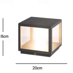 IP54 Outdoor Pillar Lights FixturesSquare Fence Column Post Lights for Courtyard Decoration Simple Pillar Lantern Pillar Lights Walkways, Garden