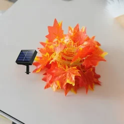 IP65 Waterproof LED Solar String Lights,Outdoor Ivy Leaf Decoration for Christmas Garden & Patio Parties