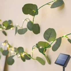 IP65 Waterproof LED Solar String Lights,Outdoor Ivy Leaf Decoration for Christmas Garden & Patio Parties