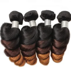 Ishow Hair T1B/4/30 Ombre Loose Wave Human Hair Bundles Brazilian Hair Weave Loose Wave Bundles 100% Human Hair Extensions