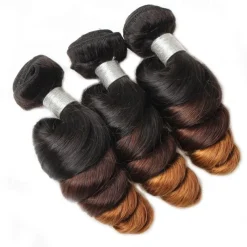 Ishow Hair T1B/4/30 Ombre Loose Wave Human Hair Bundles Brazilian Hair Weave Loose Wave Bundles 100% Human Hair Extensions