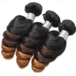 Ishow Hair T1B/4/30 Ombre Loose Wave Human Hair Bundles Brazilian Hair Weave Loose Wave Bundles 100% Human Hair Extensions