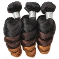Ishow Hair T1B/4/30 Ombre Loose Wave Human Hair Bundles Brazilian Hair Weave Loose Wave Bundles 100% Human Hair Extensions