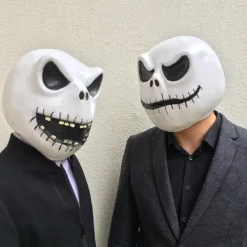 Jack Skellington Halloween Mask Halloween Props Halloween Carnival Mask Horror Adults' Men's Women's Unisex Halloween Carnival Easy Halloween Costumes Dress Up