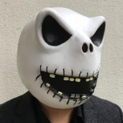 Jack Skellington Halloween Mask Halloween Props Halloween Carnival Mask Horror Adults' Men's Women's Unisex Halloween Carnival Easy Halloween Costumes Dress Up