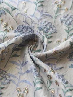 Jacquard A-Line Evening Gown Floral Elegant Dress Formal Wedding Floor Length Sleeveless V Neck Nylon with Slit Pocket Wedding Guest Dress