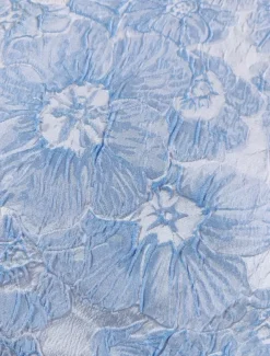 Jacquard Brocade Floral A-Line Evening Gown Elegant Dress Formal Wedding Floor Length Sleeveless V Neck Nylon with Slit Pocket Wedding Guest Dress