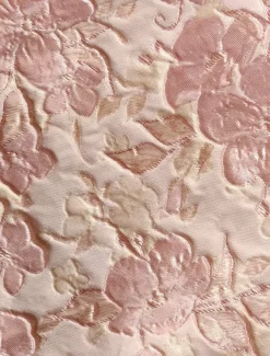 Jacquard Brocade Floral A-Line Evening Gown Elegant Dress Formal Wedding Floor Length Sleeveless V Neck Nylon with Slit Pocket Wedding Guest Dress