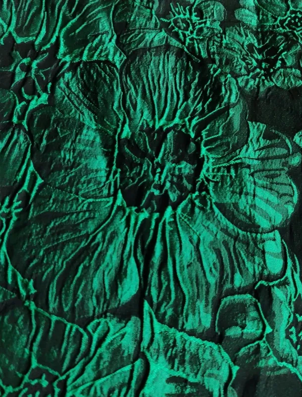 Jacquard Brocade Floral A-Line Evening Gown Elegant Dress Formal Wedding Floor Length Sleeveless V Neck Nylon with Slit Pocket Wedding Guest Dress