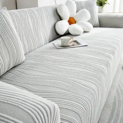 Jacquard Velvet Elastic Sofa Cover All-Inclusive Universal Cover Four Seasons Universal Lazy One-Piece Anti-Cat Scratch Sofa Cushion Durable and Stretchable Perfect for Year-Round Protection Easy to Install and Clean