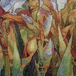 Jacquard Woven Tapestry Gobelin Aubusson Wall Art Hanging Aubusson Large Tapestry Reproduction Loom Cotton Weave Modern Poppies Belgian Tapestry (without tassels and rod)