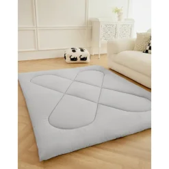 Japanese Futon MattressFloor Mattress Thicken Sleeping Mattress Foldable & Portable Roll Up Dormitory Mattress Tatami MatFullTwinQueenGrey