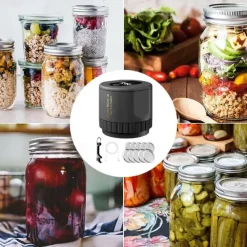Jar Vaccumed Sealer Electric Jar Vacuum Sealing Machine Strong Suction Power Packing Machine Effective Food Vacuum Sealer