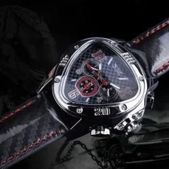 Jaragar Men Mechanical Watch Luxury Large Dial Fashion Business Automatic Self-winding Luminous Waterproof Leather Watch