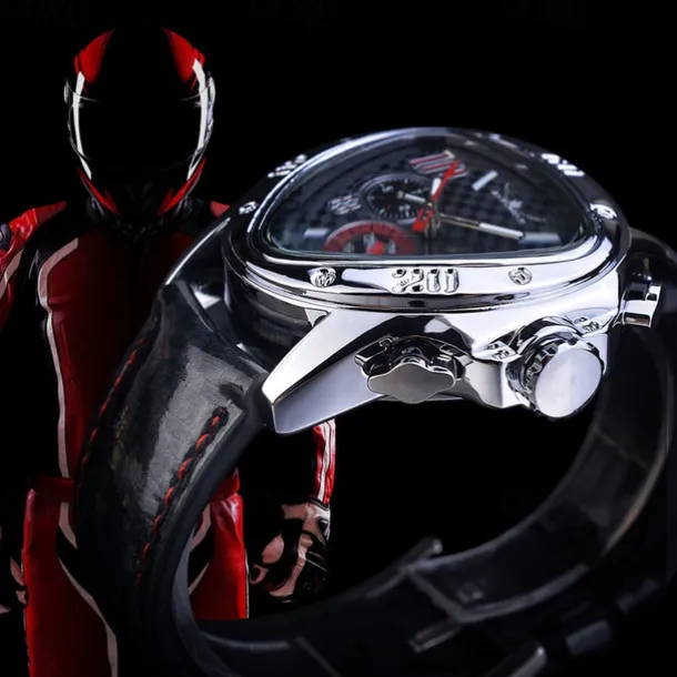 Jaragar Men Mechanical Watch Luxury Large Dial Fashion Business Automatic Self-winding Luminous Waterproof Leather Watch