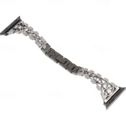 Jewelry Bracelet Compatible with Apple Watch band 38mm 40mm 41mm 42mm 44mm 45mm 49mm Bling Diamond Adjustable Breathable Stainless Steel Rhinestone Strap Replacement Wristband for iwatch Ultra 2