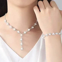 Jewelry Set Bracelet For Women's Crystal Pearl Party Wedding Gift Alloy / Pearl Necklace / Engagement / Valentine