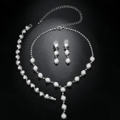 Jewelry Set Bracelet For Women's Crystal Pearl Party Wedding Gift Alloy / Pearl Necklace / Engagement / Valentine
