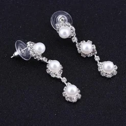 Jewelry Set Bracelet For Women's Crystal Pearl Party Wedding Gift Alloy / Pearl Necklace / Engagement / Valentine