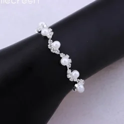 Jewelry Set Bracelet For Women's Crystal Pearl Party Wedding Gift Alloy / Pearl Necklace / Engagement / Valentine