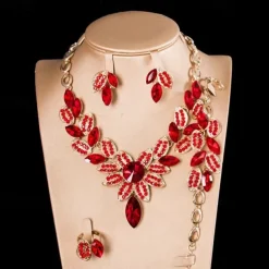 Jewelry Set 4pcs Rhinestone Alloy Rings Earrings Necklace Bracelets Women's Elegant Vintage Fashion Geometrical Geometric Jewelry Set For Wedding Party Anniversary