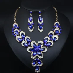 Jewelry Set 3pcs Rhinestone Alloy Earrings Necklace Women's Vintage Fashion Cute Geometrical Geometric Jewelry Set For Wedding Party Anniversary