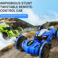 JJRC Amphibious Small Twist Remote Control Vehicle For Children's Four-wheel Drive Gesture Sensing Double-sided Deformation Stunt Vehicle