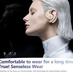 JM13 Bone Conduction Headphone Ear Hook Bluetooth5.0 Sports Waterproof Stereo for Apple Samsung Huawei Xiaomi MI Yoga Fitness Gym Workout Mobile Phone