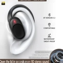 JM05 True Wireless Headphones TWS Earbuds Ear Hook Bluetooth 5.3 Sports Waterproof IPX4 Long Battery Life for Apple Samsung Huawei Xiaomi MI Fitness Camping / Hiking Running Mobile Phone Travel