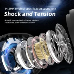 JM11 True Wireless Headphones TWS Earbuds Ear Hook Bluetooth 5.3 Sports Waterproof IPX4 Long Battery Life