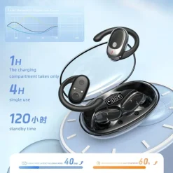 JM11 True Wireless Headphones TWS Earbuds Ear Hook Bluetooth 5.3 Sports Waterproof IPX4 Long Battery Life