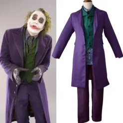 Joker Clown Blouse / Shirt Pants Outfits Men's Movie Cosplay Cosplay Costume Party Purple Coat Vest Blouse Masquerade Polyester / Tie / Tie With Wig