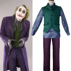 Joker Clown Blouse / Shirt Pants Outfits Men's Movie Cosplay Cosplay Costume Party Purple Coat Vest Blouse Masquerade Polyester / Tie / Tie With Wig