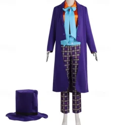 Joker Clown Halloween Coat Pants Hat Cosplay Horror Adults' Men's Women's Carnival Masquerade Party Easy Halloween Costumes Dress Up