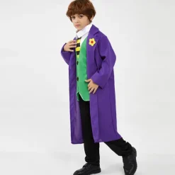 Joker Clown Halloween Coat Pants Vest Joker: Folie à Deux Cosplay Kid's Boys' Carnival Masquerade Party / Evening Easy Halloween Costumes Dress Up