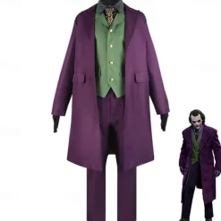 Joker Clown Halloween Coat Pants Cosplay Adults' Men's Carnival Masquerade Party / Evening Easy Halloween Costumes Dress Up