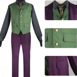 Joker Clown Halloween Coat Pants Cosplay Adults' Men's Carnival Masquerade Party / Evening Easy Halloween Costumes Dress Up