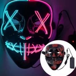 Joker Clown Halloween Halloween Props LED Mask V for Vendetta Carnival Mask Funny Halloween Adults' Men's Women's Halloween Carnival Mardi Gras Easy Halloween Costumes Dress Up