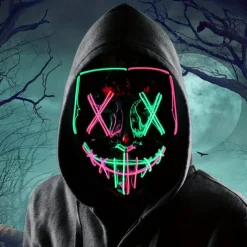 Joker Clown Halloween Halloween Props LED Mask V for Vendetta Carnival Mask Funny Halloween Adults' Men's Women's Halloween Carnival Mardi Gras Easy Halloween Costumes Dress Up