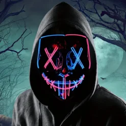 Joker Clown Halloween Halloween Props LED Mask V for Vendetta Carnival Mask Funny Halloween Adults' Men's Women's Halloween Carnival Mardi Gras Easy Halloween Costumes Dress Up