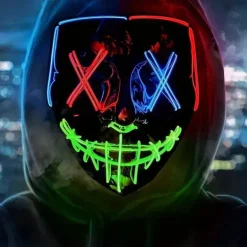 Joker Clown Halloween Halloween Props LED Mask V for Vendetta Carnival Mask Funny Halloween Adults' Men's Women's Halloween Carnival Mardi Gras Easy Halloween Costumes Dress Up