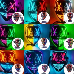 Joker Clown Halloween Halloween Props LED Mask V for Vendetta Carnival Mask Funny Halloween Adults' Men's Women's Halloween Carnival Mardi Gras Easy Halloween Costumes Dress Up