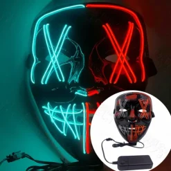 Joker Clown Halloween Halloween Props LED Mask V for Vendetta Carnival Mask Funny Halloween Adults' Men's Women's Halloween Carnival Mardi Gras Easy Halloween Costumes Dress Up