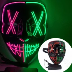 Joker Clown Halloween Halloween Props LED Mask V for Vendetta Carnival Mask Funny Halloween Adults' Men's Women's Halloween Carnival Mardi Gras Easy Halloween Costumes Dress Up