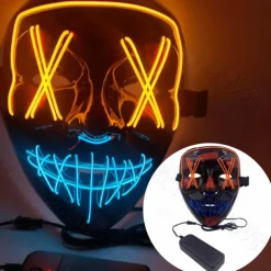 Joker Clown Halloween Halloween Props LED Mask V for Vendetta Carnival Mask Funny Halloween Adults' Men's Women's Halloween Carnival Mardi Gras Easy Halloween Costumes Dress Up