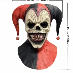 Joker Clown Halloween Mask Horror Scary Full Head Adults' Unisex Halloween Carnival Performance Party Easy Halloween Costumes Dress Up